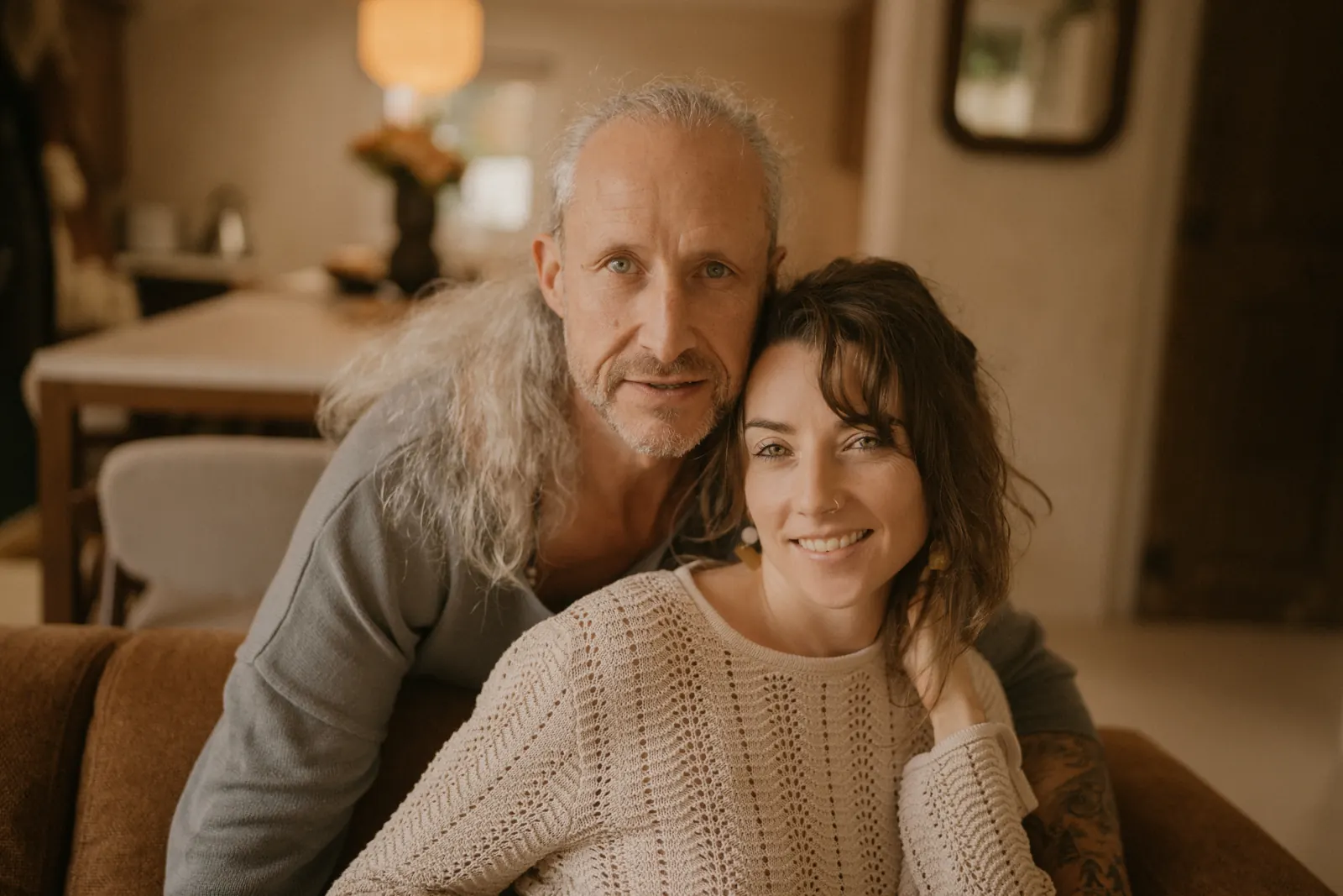 Steve and Amanda relaxing together