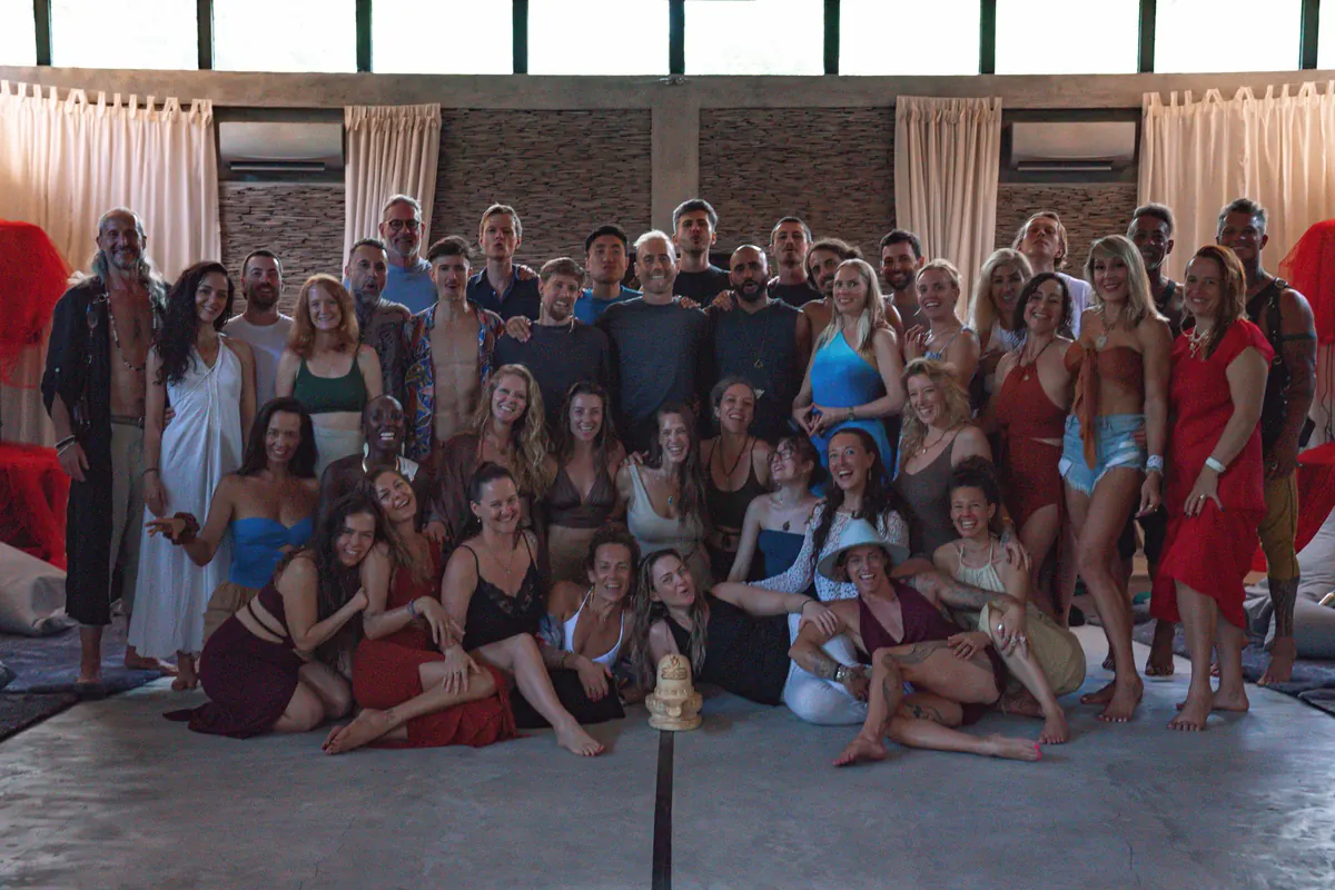 Men and women together at the close of Rites of Passage