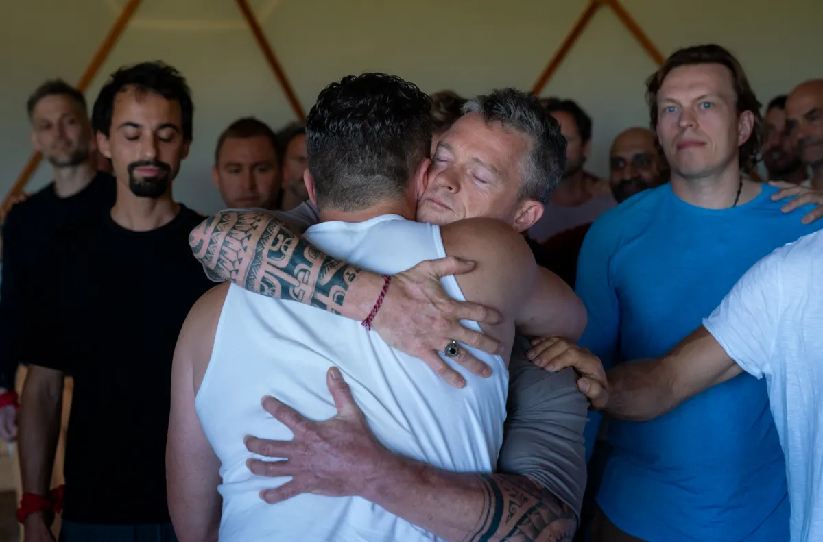 Brothers in an embrace