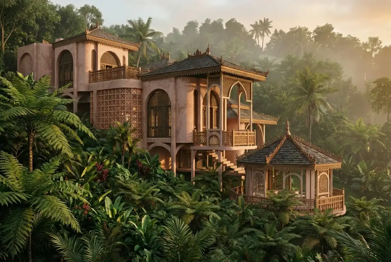 A Temple Village home among the trees